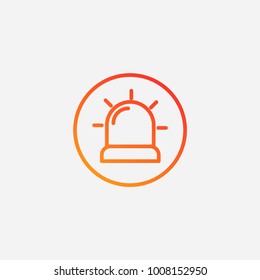 Outline alarm  icon.gradient illustration isolated vector sign symbol
