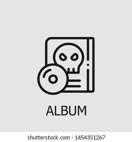 Outline album vector icon. Album illustration for web, mobile apps, design. Album vector symbol.