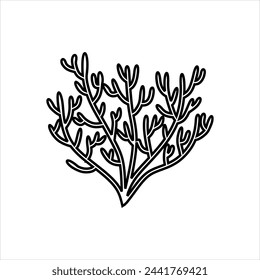 Outline Algae Plant Abstract Vector Element
