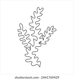 Outline Algae Plant Abstract Vector Element