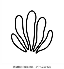 Outline Algae Plant Abstract Vector Element