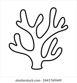 Outline Algae Plant Abstract Vector Element
