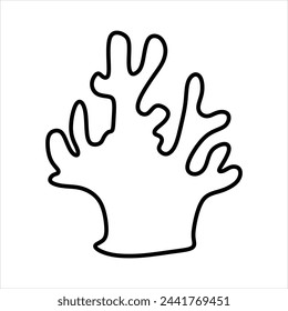 Outline Algae Plant Abstract Vector Element