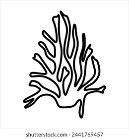 Outline Algae Plant Abstract Vector Element