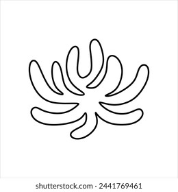 Outline Algae Plant Abstract Vector Element