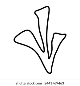 Outline Algae Plant Abstract Vector Element