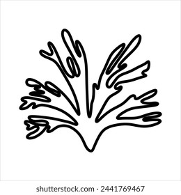 Outline Algae Plant Abstract Vector Element