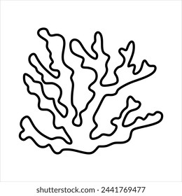 Outline Algae Plant Abstract Vector Element