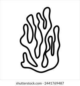 Outline Algae Plant Abstract Vector Element