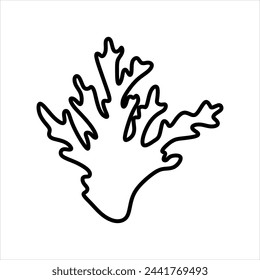 Outline Algae Plant Abstract Vector Element