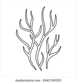 Outline Algae Plant Abstract Vector Element