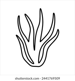 Outline Algae Plant Abstract Vector Element