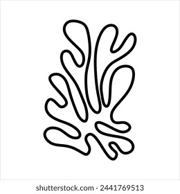Outline Algae Plant Abstract Vector Element