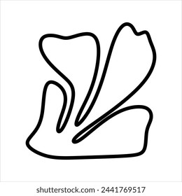 Outline Algae Plant Abstract Vector Element