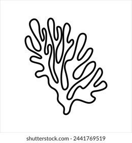 Outline Algae Plant Abstract Vector Element