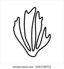 Outline Algae Plant Abstract Vector Element