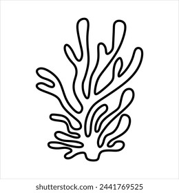 Outline Algae Plant Abstract Vector Element