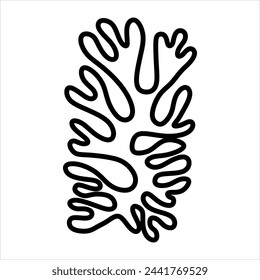 Outline Algae Plant Abstract Vector Element