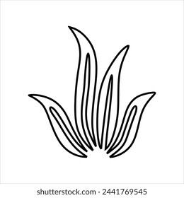 Outline Algae Plant Abstract Vector Element