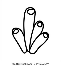 Outline Algae Plant Abstract Vector Element