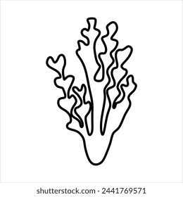 Outline Algae Plant Abstract Vector Element