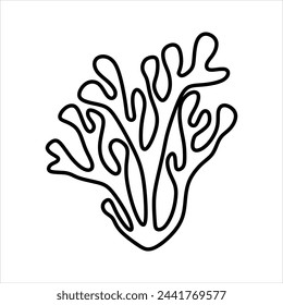 Outline Algae Plant Abstract Vector Element
