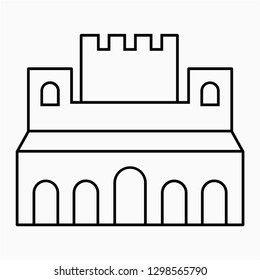 Outline Alhambra Granada vector icon