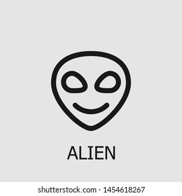 Outline alien vector icon. Alien illustration for web, mobile apps, design. Alien vector symbol.