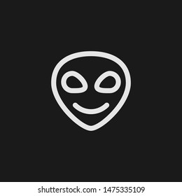 Outline alien vector icon. Alien illustration for web, mobile apps, design. Alien vector symbol.