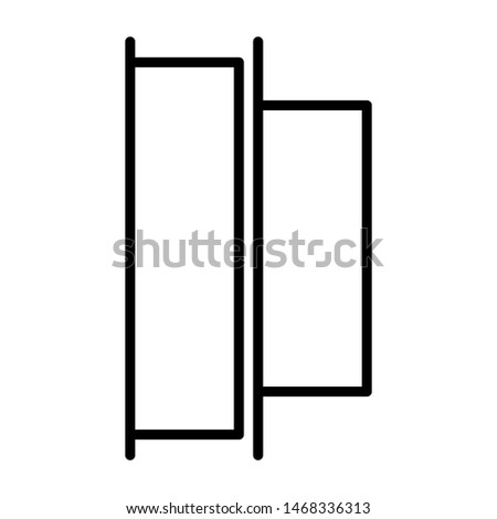 Outline alignment,distribute right.distribute center,distribute left,horizontal align center,left,right,vertical align left,center,right vector icon. editable vector stroke