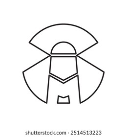 outline alphabet m lighthouse logo