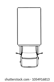 outline ambulance car vector