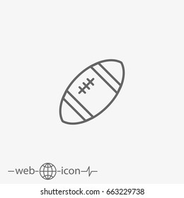 outline american football ball vector icon