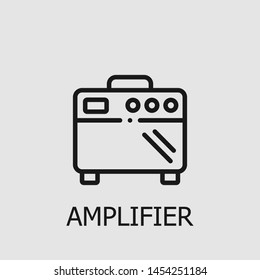 Outline amplifier vector icon. Amplifier illustration for web, mobile apps, design. Amplifier vector symbol.