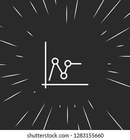 Outline analytics chart icon, illustrated icon for modern web and mobile design, simple and minimal symbol of analytics chart