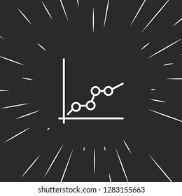 Outline analytics chart icon, illustrated icon for modern web and mobile design, simple and minimal symbol of analytics chart