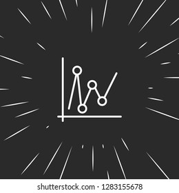 Outline analytics chart icon, illustrated icon for modern web and mobile design, simple and minimal symbol of analytics chart