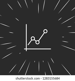 Outline analytics chart icon, illustrated icon for modern web and mobile design, simple and minimal symbol of analytics chart