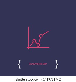 Outline analytics chart icon. analytics chart   vector illustration. symbol for web and mobile