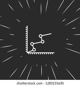 Outline analytics icon, illustrated icon for modern web and mobile design, simple and minimal symbol of analytics