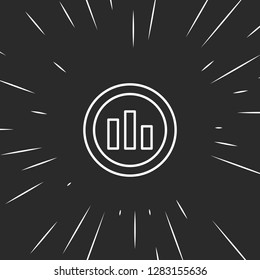 Outline analytics icon, illustrated icon for modern web and mobile design, simple and minimal symbol of analytics
