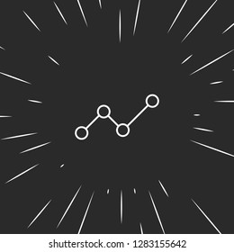 Outline analytics icon, illustrated icon for modern web and mobile design, simple and minimal symbol of analytics