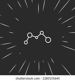 Outline analytics icon, illustrated icon for modern web and mobile design, simple and minimal symbol of analytics