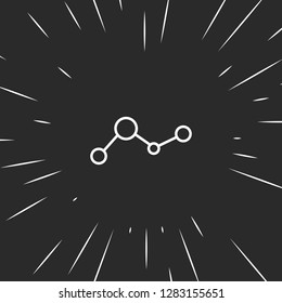 Outline analytics icon, illustrated icon for modern web and mobile design, simple and minimal symbol of analytics
