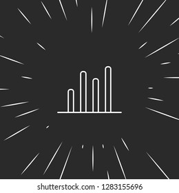 Outline analytics icon, illustrated icon for modern web and mobile design, simple and minimal symbol of analytics