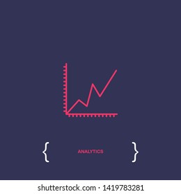 Outline analytics icon. analytics  vector illustration. symbol for web and mobile