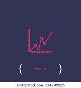 Outline analytics icon. analytics  vector illustration. symbol for web and mobile
