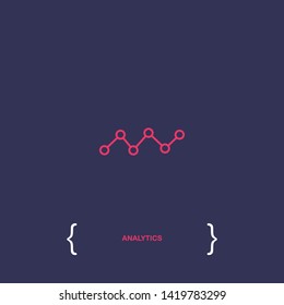 Outline analytics icon. analytics  vector illustration. symbol for web and mobile