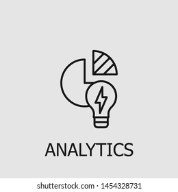 Outline analytics vector icon. Analytics illustration for web, mobile apps, design. Analytics vector symbol.
