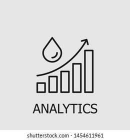 Outline analytics vector icon. Analytics illustration for web, mobile apps, design. Analytics vector symbol.